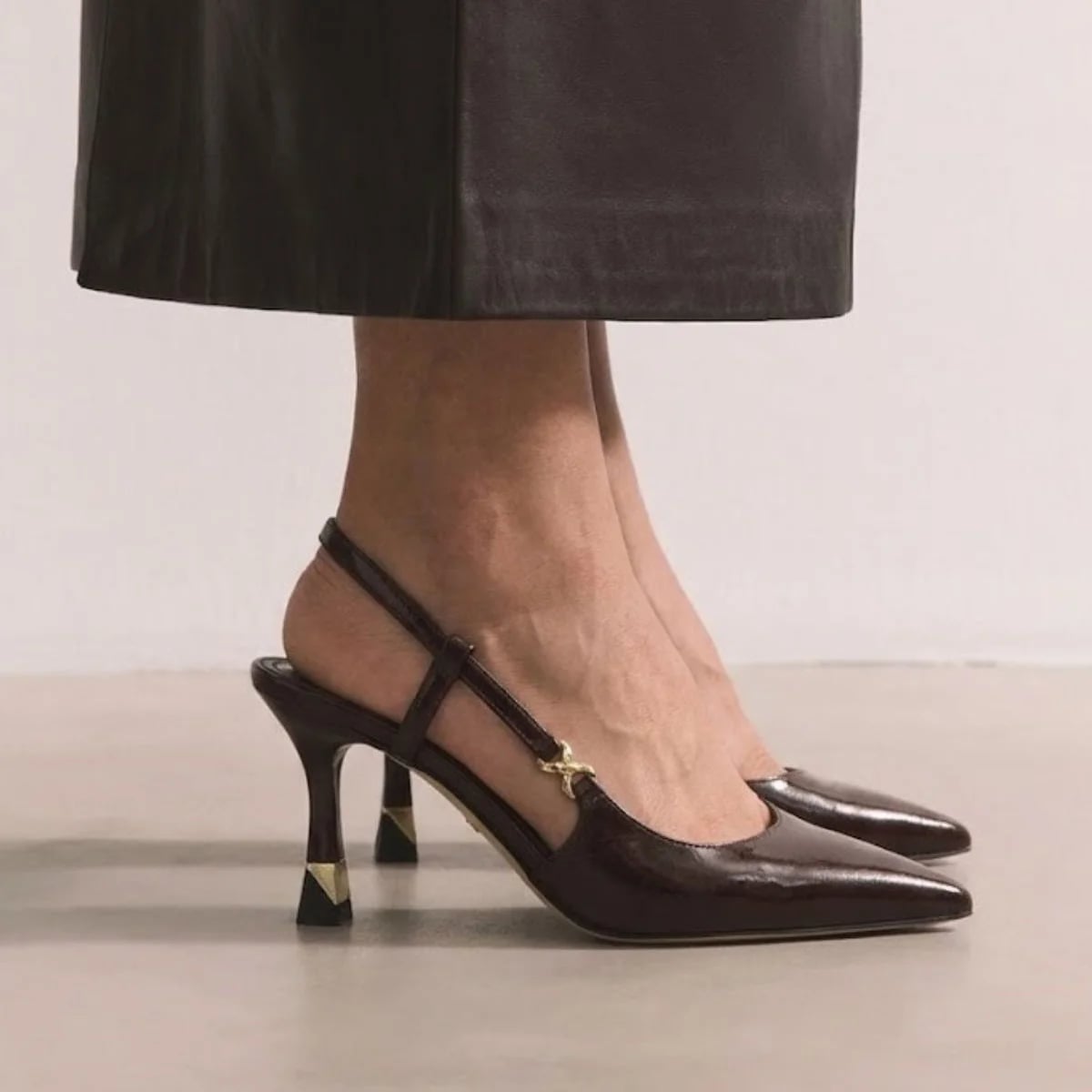Kahve - Kadın Stiletto - Belirtilmemiş - Suni Deri - Tüm Sezonlar - Renk: Kahve - Fotoğraf 1 / 1